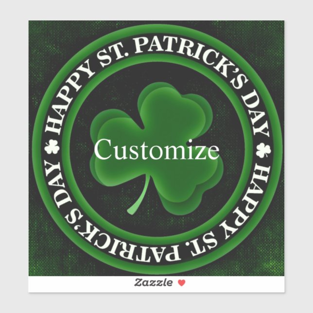 green/black Shamrock St Patrick's Day Irish Pride  (Sheet)