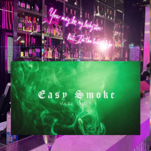 Green Black Smoke Vape Shop Business Card
