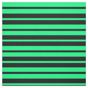 Green Black Stripes Pattern Design Fabric