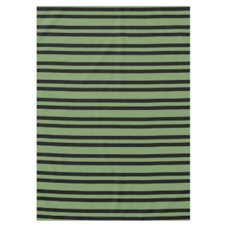 Green Black Stripes Pattern Tablecloth