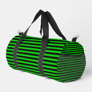 Green Black Stripes Seamless Pattern Small Duffle Bag