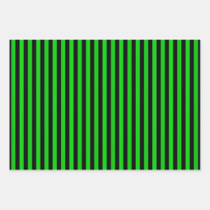 Green Black Stripes Seamless Pattern Wrapping Paper Sheet