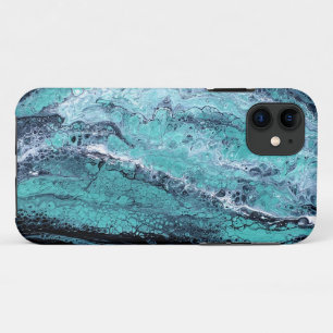 Green Black Swirl iPhone 11 Case