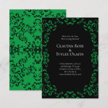Green & Black Swirl Gothic Wedding