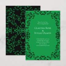Green & Black Swirl Gothic Wedding