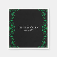 Green & Black Swirl Gothic Wedding