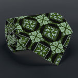 Green & Black Tatreez Henna Thobe Print Pattern Tie<br><div class="desc">Modern green and black traditional Tatreez Henna Thobe artwork Arabesque Pattern arabic mens necktie by Socktiety. Check out the matching socks to complete your outfit.</div>