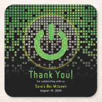 Green Black Video Game Gamer Bar Mitzvah