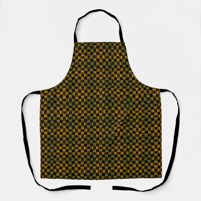 Green Black Weave Pattern Apron (Front)