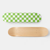 Green Black & White Chequered Skateboard Deck (Horz)
