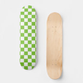 Green Black & White Chequered Skateboard Deck (Front)