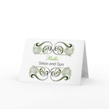 green black & white Chic Business Thank You Cards