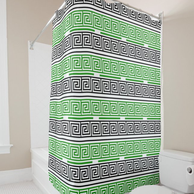 Green Black White Greek Key Fret Pattern Design  (Creator Uploaded)