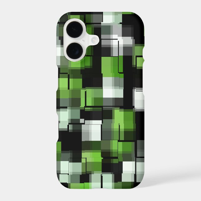 Green Black White Modern Pattern (Back)
