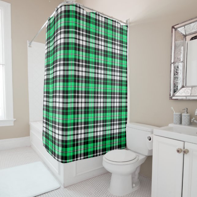 Green Black White Plaid Tartan Pattern Design  (In Situ)