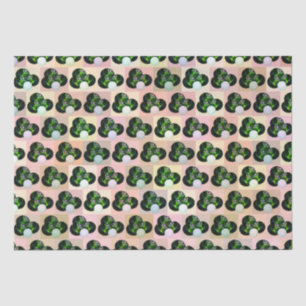 Green Block Art Lawn Bowls Pattern, Tissue Paper