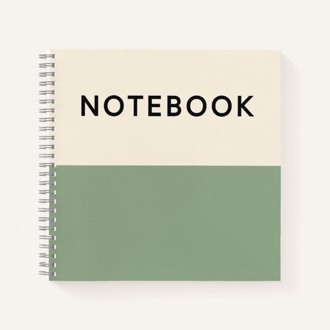 Green Block Minimalist Notebook (Front)