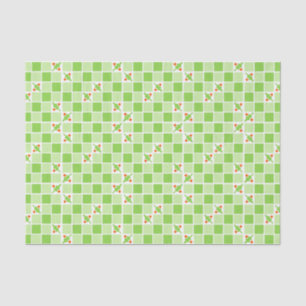 Green Blocks and Holly Tissue Paper