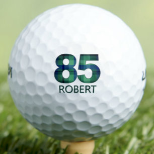 Green Blue 85th birthday - 85 grandpa plaid gift Golf Balls