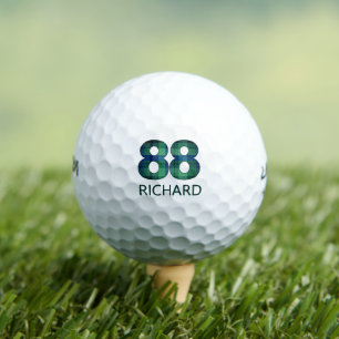 Green Blue 88th birthday - 88 years plaid gift Golf Balls