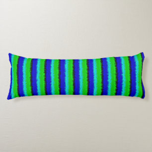 Green Blue abstract 3D rainbow pattern Body Pillow