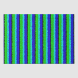 Green Blue abstract 3D rainbow pattern Tissue Paper