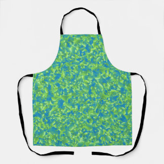 Green Blue Abstract Geometric Pattern Apron