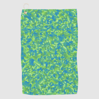 Green Blue Abstract Geometric Pattern Golf Towel