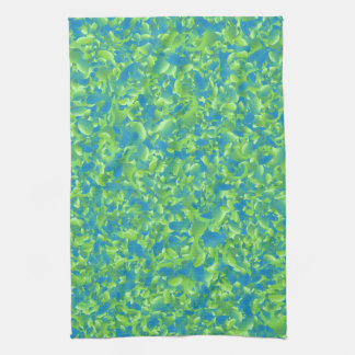 Green Blue Abstract Geometric Pattern Kitchen Towel
