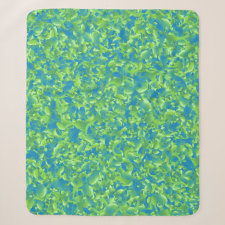 Green Blue Abstract Geometric Pattern Medium Sherpa Blanket