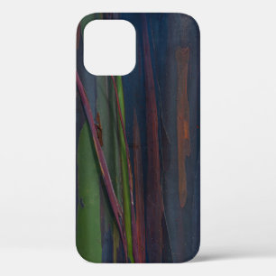 Green blue and brown abstract painting iPhone 12 case