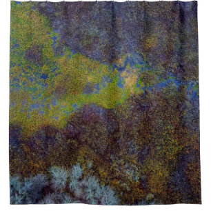 Green, blue, and brown mat
