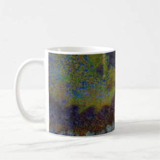 Green, blue, and brown mat coffee mug