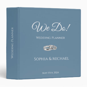 Green Blue and White Wedding-Planner Binder