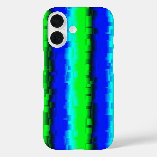 green blue black abstract rainbow pattern Case-Mate iPhone case (Back)