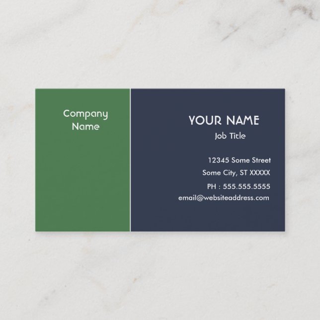 Green Blue Business Card (Front)