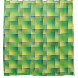 Green Blue Checker Abstract Pattern