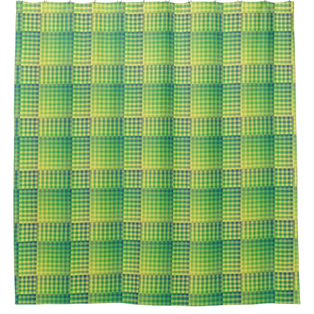 Green Blue Checker Abstract Pattern (Front)