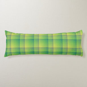 Green Blue Checker Abstract Pattern Body Pillow