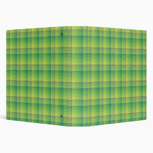Green Blue Chequered Abstract Pattern Binder