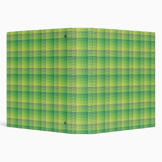 Green Blue Chequered Abstract Pattern Binder (Background)