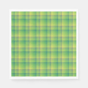 Green Blue Chequered Abstract Pattern Napkin