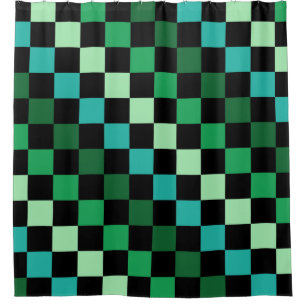 Green Blue Chequered Gingham Pattern