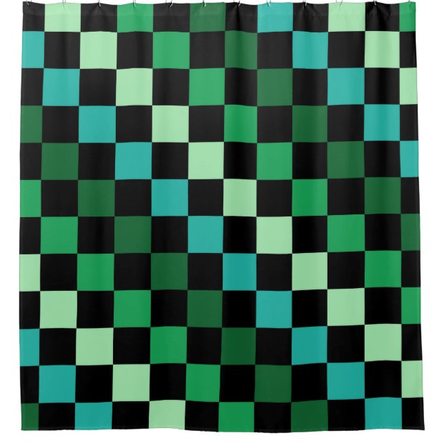 Green Blue Chequered Gingham Pattern (Front)