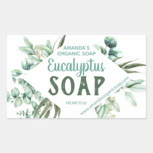 Green Blue Eucalyptus Infused Soap Labels