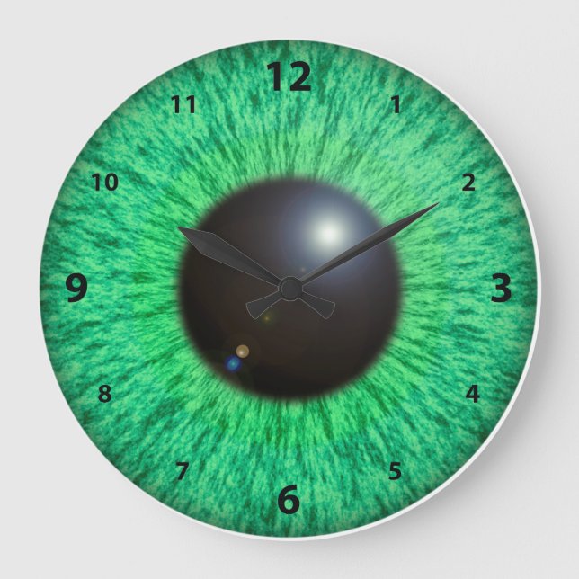 Green Blue Eye With Flare Clock (Front)