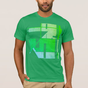 Green Blue Geometric Abstract Southwest Art Look T-Shirt