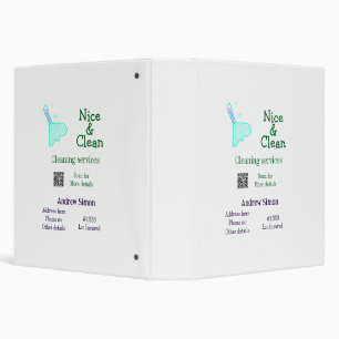Green blue gitter clean mop add name address q r b binder