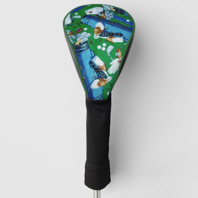 Green & Blue Golf Theme Head Cover (Front)