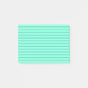 Green Blue lined Post-it Notes
